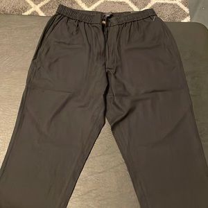 Brand New Black Linen Pants w/ white draw strings - M (32-34)